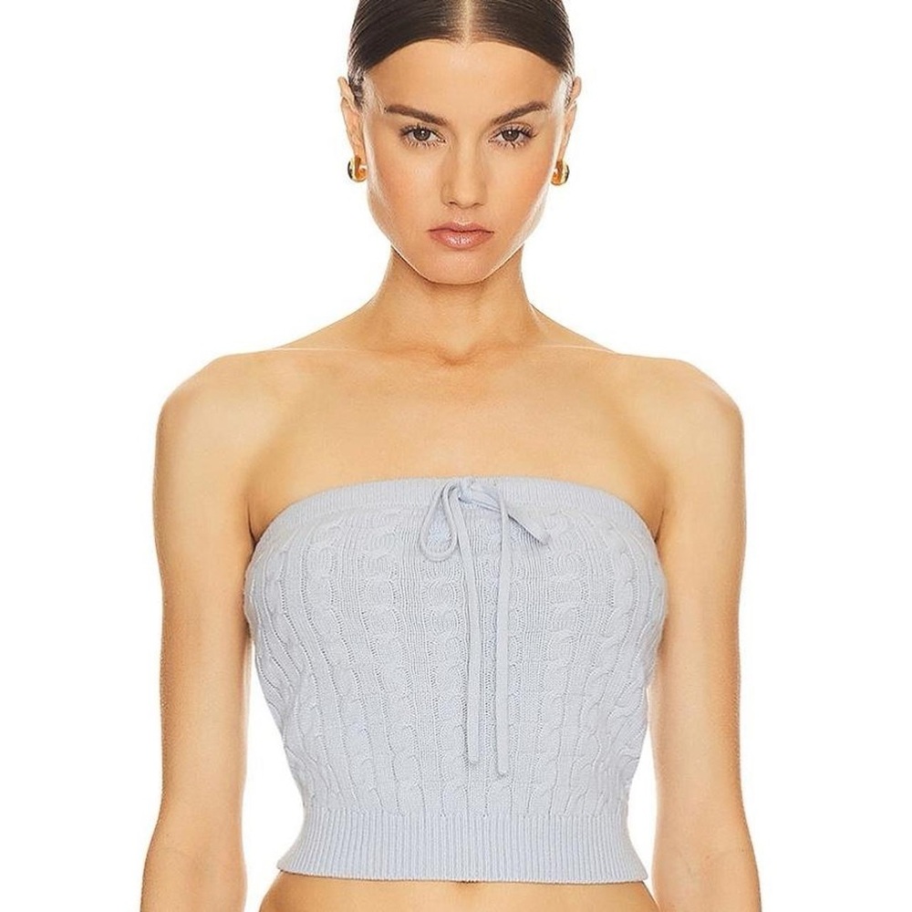 Baby Blue Wool Tube Top